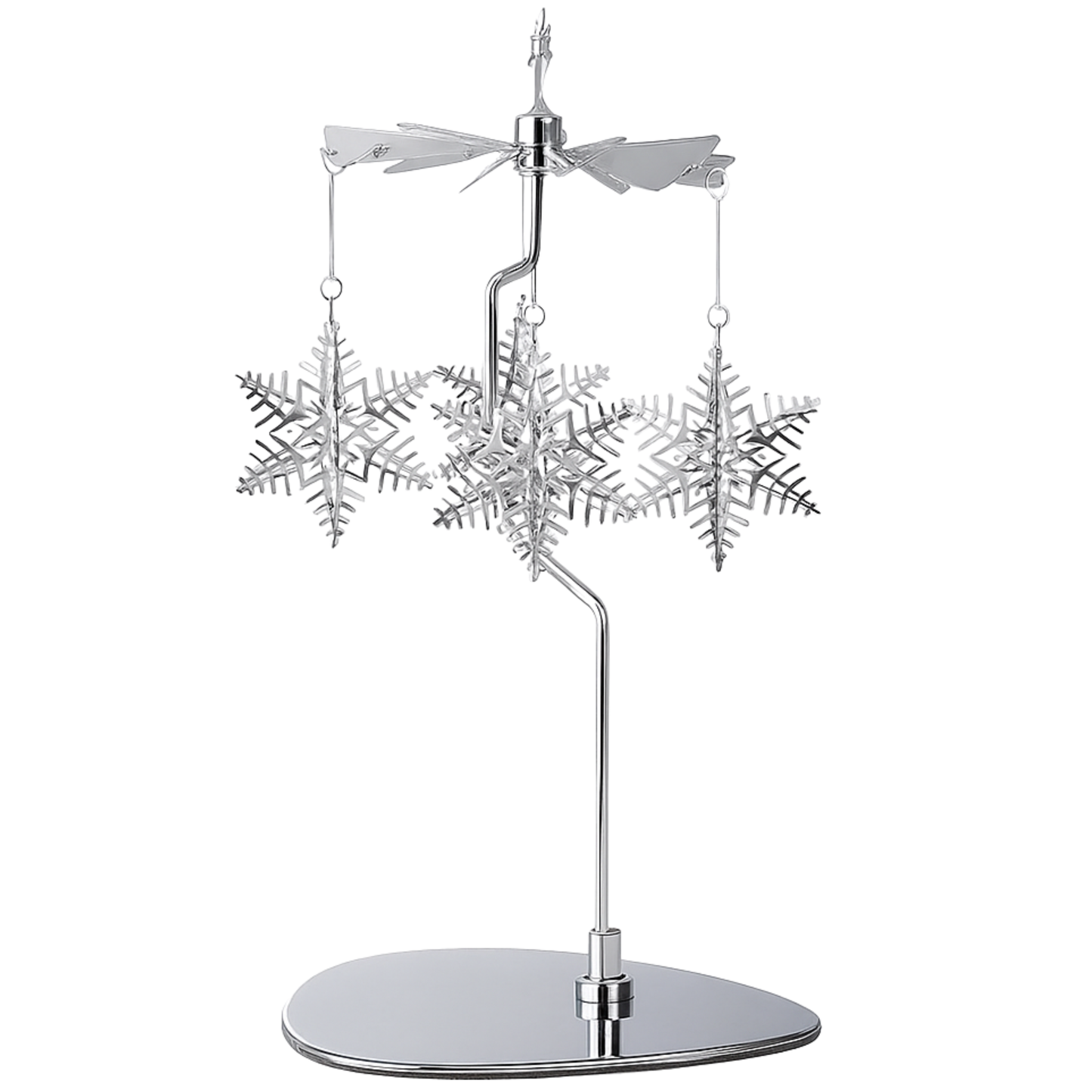 silver snowflake candle carousel