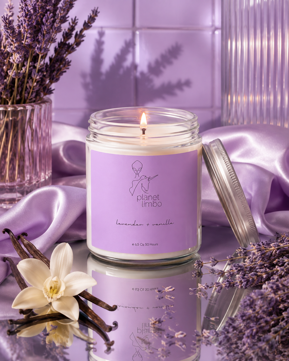 'Lavender + Vanilla' Soy Candle