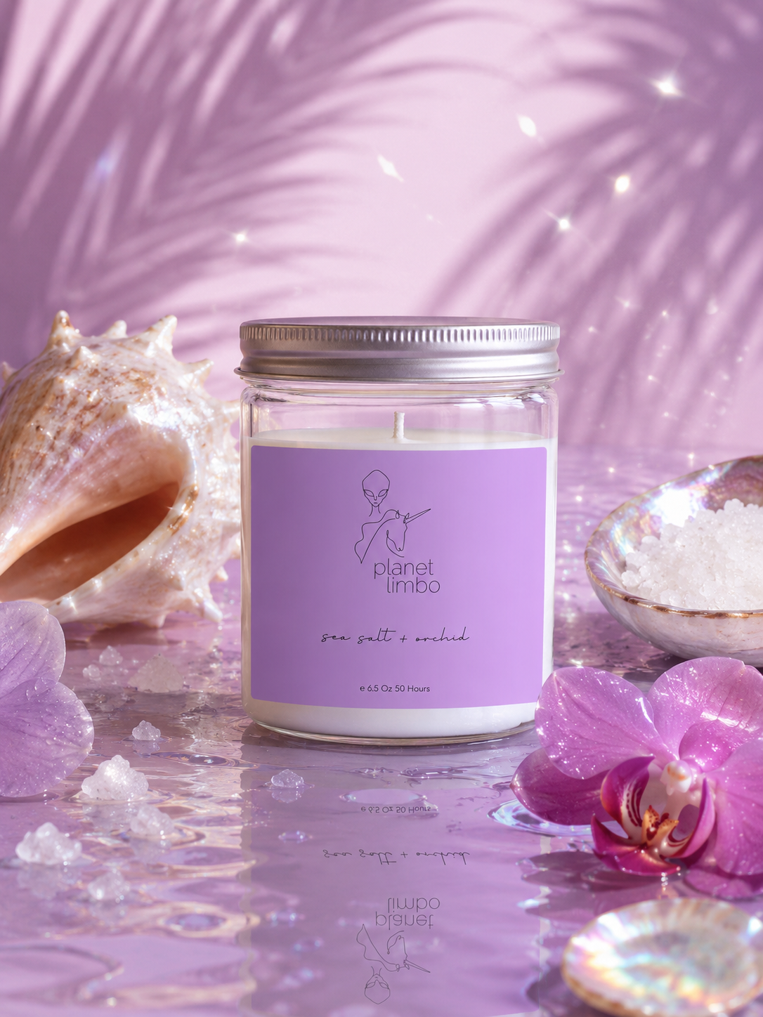 'Sea Salt + Orchid' Soy Candle