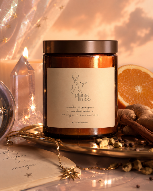 'Oudh + Ginger + Cardamom + Orange + Cinnamon' Soy Candle