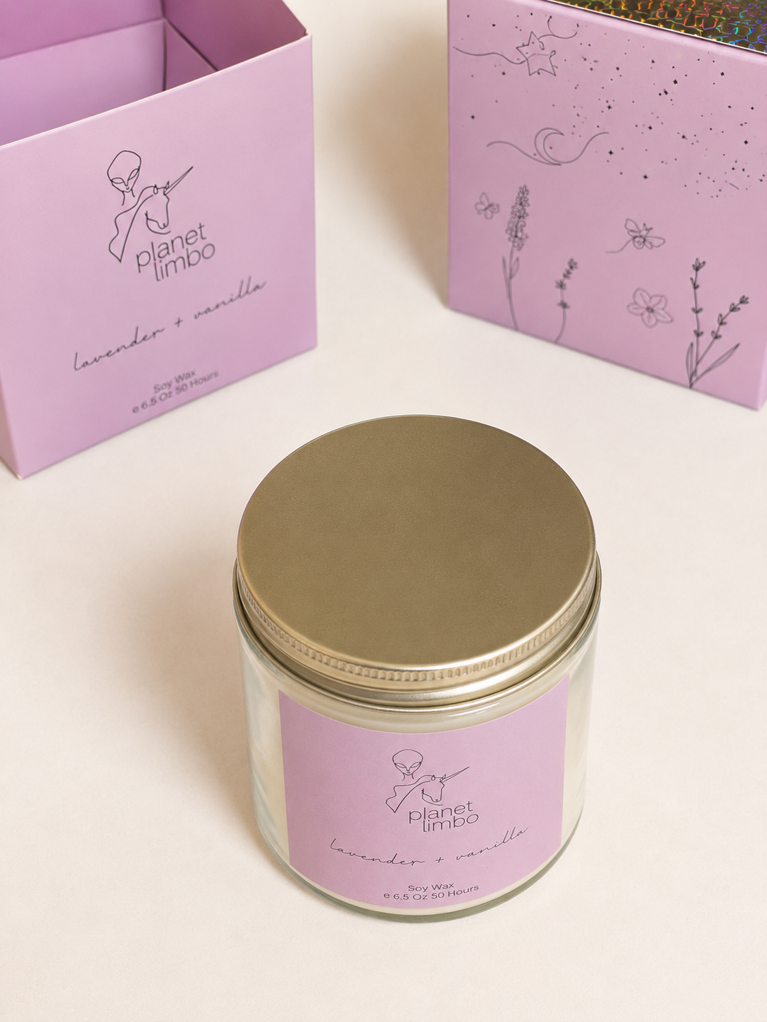 'Lavender + Vanilla' Soy Candle