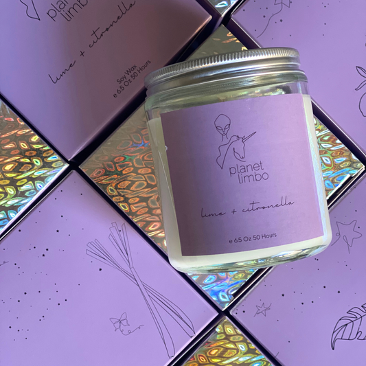 'lime + citronella' soy candle
