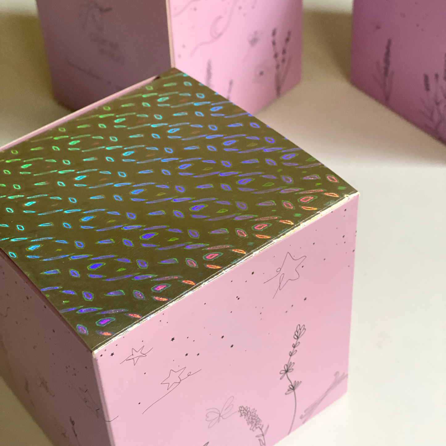 'lavender + vanilla' soy candle