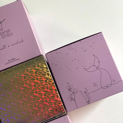 'sea salt + orchid' soy candle