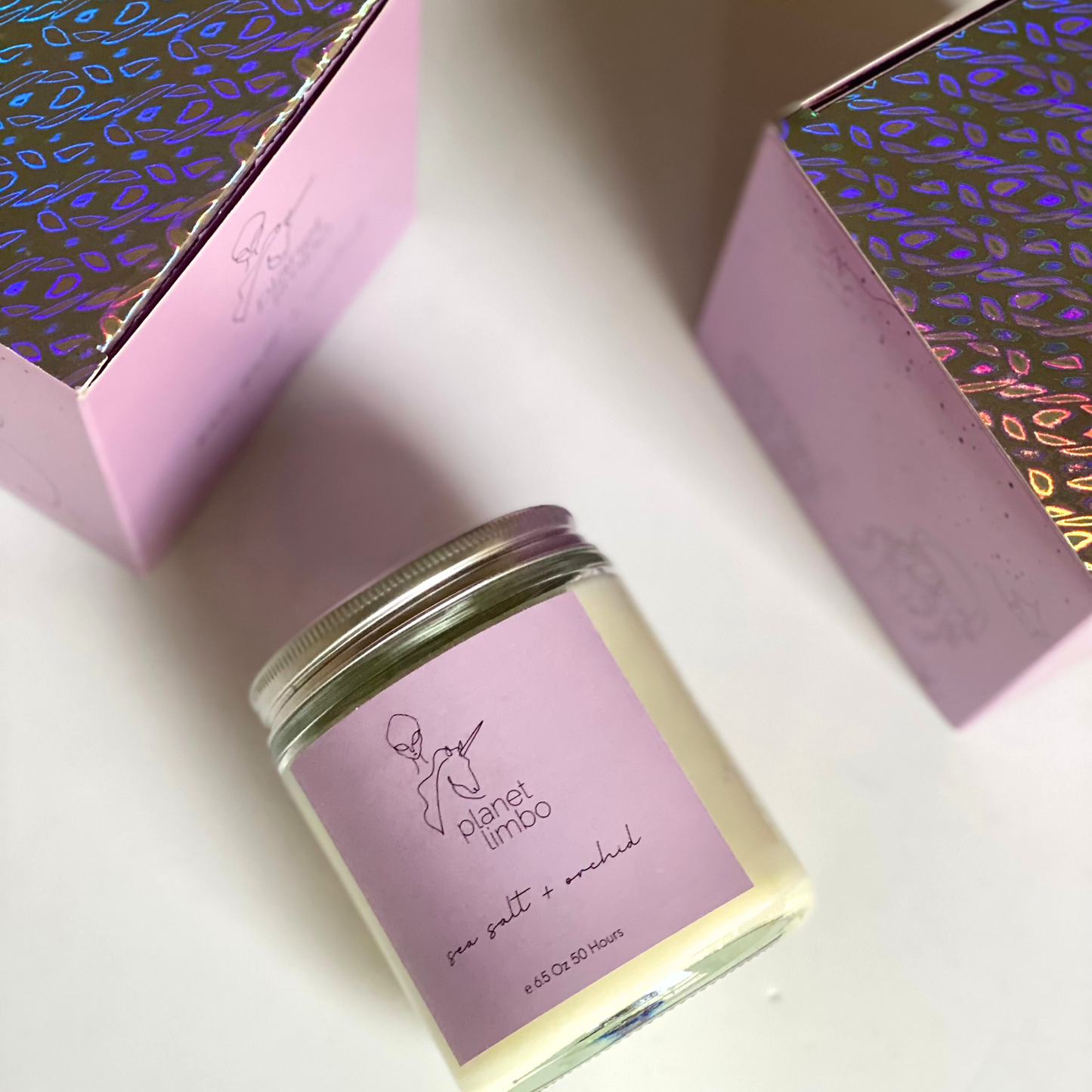 'sea salt + orchid' soy candle