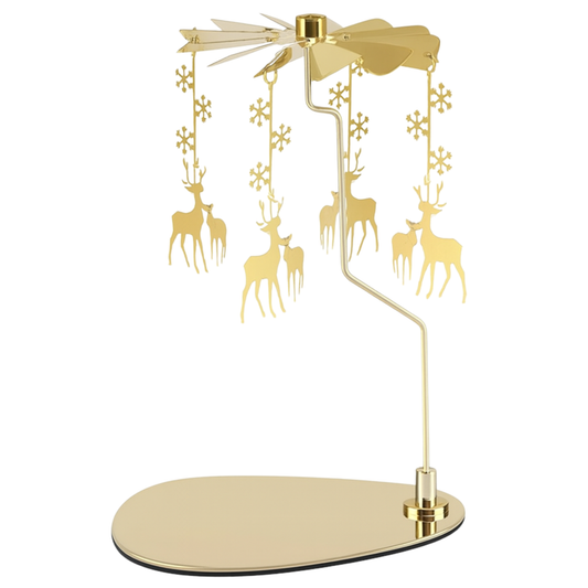 gold reindeer candle carousel