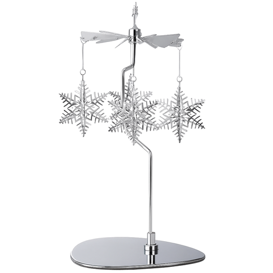 silver snowflake candle carousel